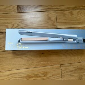 Beauty Pro Slim Silver Hair Straightener with Pink Plates